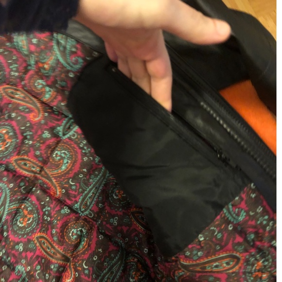 Vintage Choko black and pink real leather moto bomber jacket made in Canada EUC - Picture 14 of 15